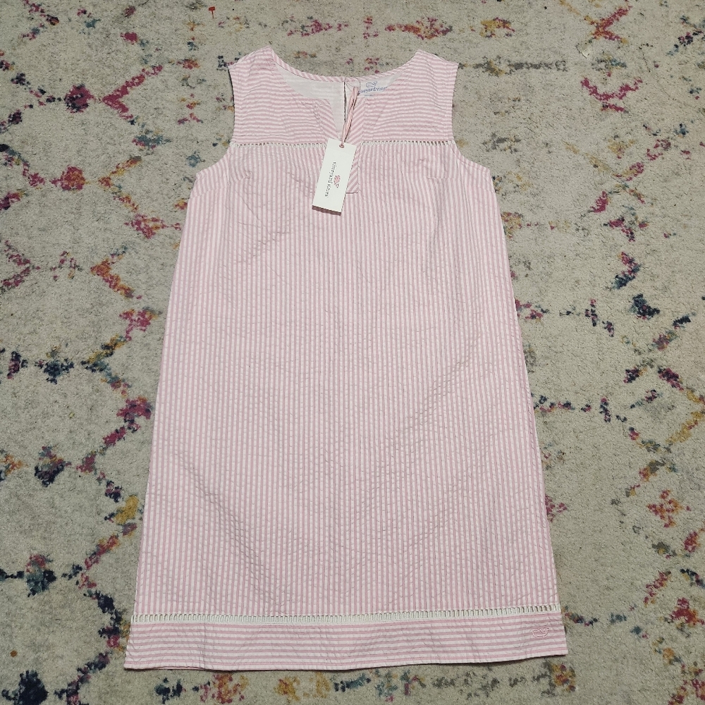Vineyard Vines NWT Girls Pink Striped Dress
